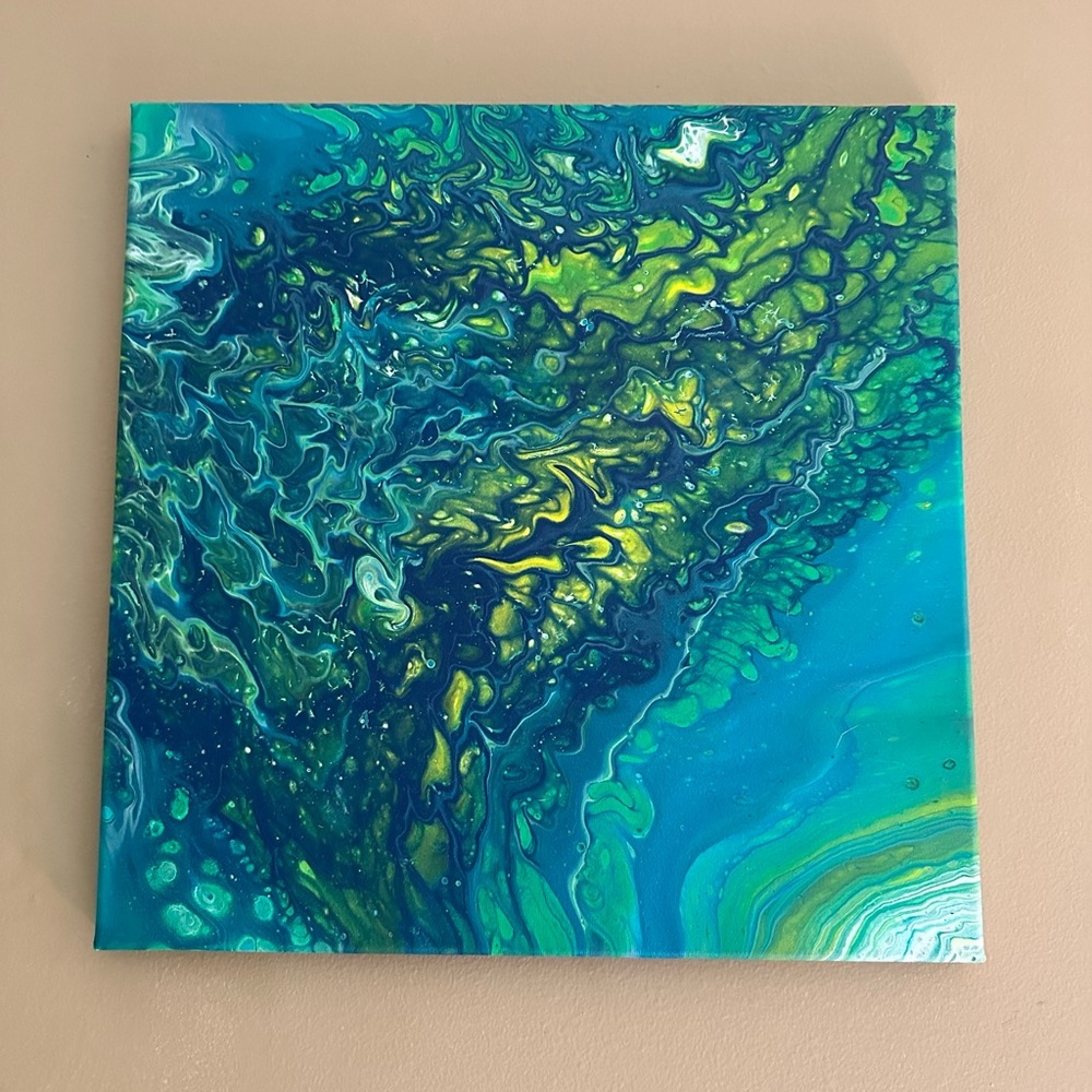 14x14 pour painting I made. Will take requests. Just send a message or comment.